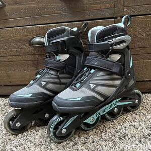 Rollerblade Zetrablade Women's Inline Skates Size 7 W7 EU38 Gray Blue